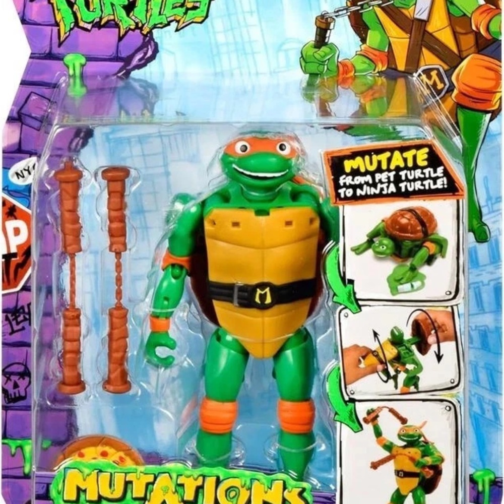 Mutations Ninja Turtle Action Figure - Green and Orange